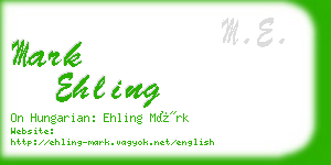 mark ehling business card